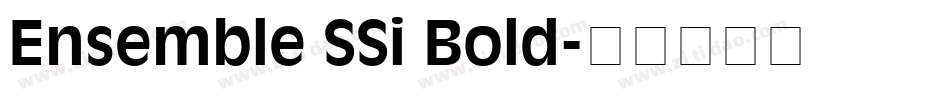 Ensemble SSi Bold字体转换